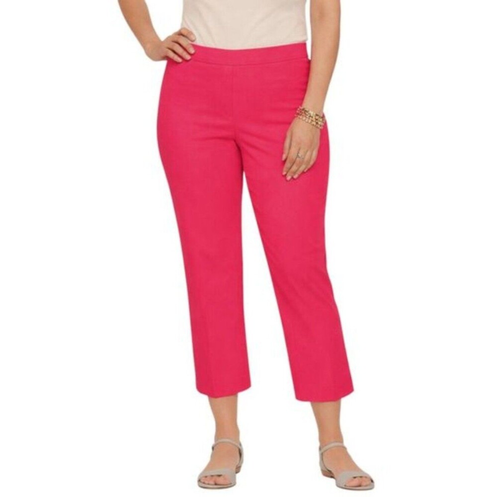 Talbots Heritage Crop Pants Size 10 Pink Size Zip